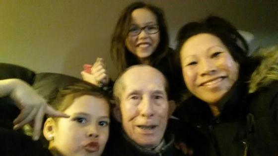 Mr. Ngo with daughter and granddaughters.